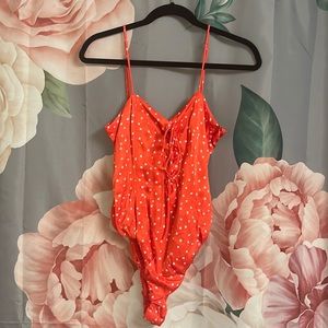 Zara red and white stars bodysuit